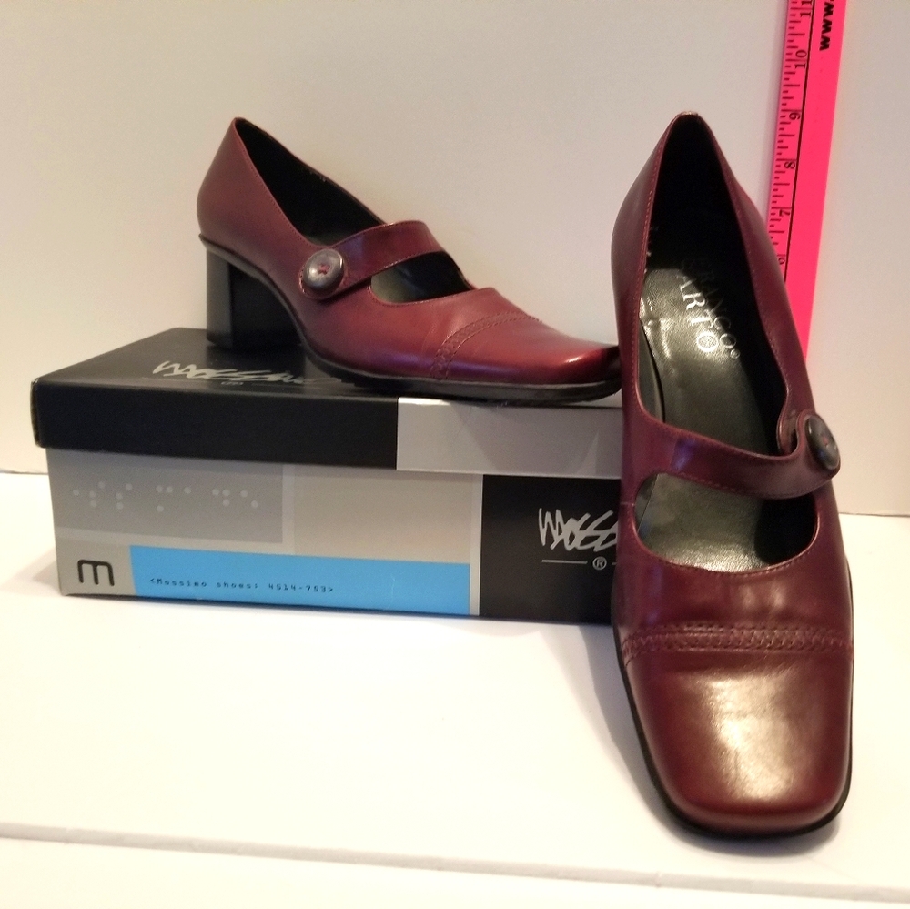 Franco Sarto burgundy heels